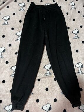 SHEIN Black Drawstring Track Jogger Pants